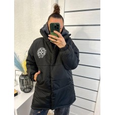 Зимняя женская куртка пуффер черный