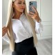 Женская блузка с длинным рукавом на пуговицах белый