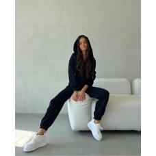 Костюм : кофта на молнии + джоггеры черный