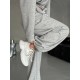 Спортивный костюм (укороченная кофта на молнии+брюки низ на резинке) меланж