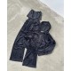Мягкий уютный плюшевый костюм (кофта и топ на молнии+брюки высокая посадка) черный