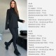Костюм Кофта с комфортным воротником-стойкой+Лосины с высокой посадкой без боковых швов черный