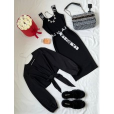 Костюм Платье + рубашка софт черный