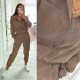 Костюм женский рубашка и брюки вельвет шоколад