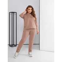 Весенний женский костюм кофта + штаны двухнить капучино