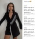 Комбез из плотной костюмки с бахромой черный