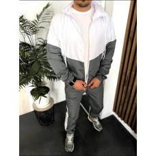 Мужской костюм (двойка) брюки+ветровка графит