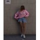 Теплый удлиненный свитшот OVERSIZE с трендовой надписью барби