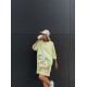 Платье-футболка свободный крой oversize с принтом Лайм