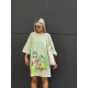 Платье-футболка свободный крой oversize с принтом Фисташка