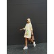 Платье-футболка свободный крой oversize с принтом Кремовый