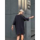 Платье-футболка свободный крой oversize с принтом Графит