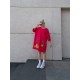 Платье-футболка свободный крой oversize с принтом Малина