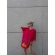 Платье-футболка свободный крой oversize с принтом Малина