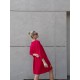 Платье-футболка свободный крой oversize с принтом Малина