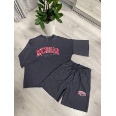 Костюм футболка и шортв "MICHIGAN" графит