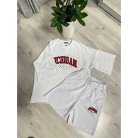 Костюм футболка и шортв "MICHIGAN" белый