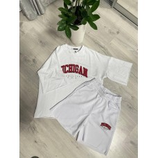 Костюм футболка и шортв "MICHIGAN" белый