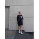 Футболка-платье oversize с качественным принтом Дональд Дак графит