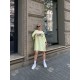 Футболка-платье oversize с качественным принтом Дональд Дак лайм