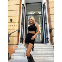 Комфортный и Костюм (топ+юбка) черный
