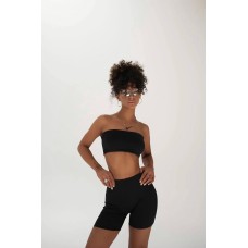 Спортивный Костюм Skinny (топ+велосипедки) черный