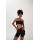 Спортивный Костюм Skinny (топ+велосипедки) черный