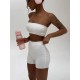Спортивный Костюм Skinny (топ+велосипедки) белый