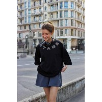 Базовая футболка с коротким рукавом та накатом черный