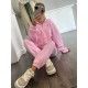 Спортивный костюм (укороченная кофта на молнии+штаны низ на резинке) розовый