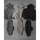 Спортивный костюм ( толстовка oversize + джоггеры) трехнитка на флисе черный