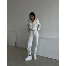 Спортивный костюм (укороченная кофта на молнии+штаны низ на резинке) меланж