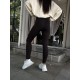 Женские теплые лосины на флисе черный