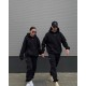 Спортивный костюм unisex теплый, черный