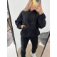 Спортивный костюм плотный двусторонний флис, черный