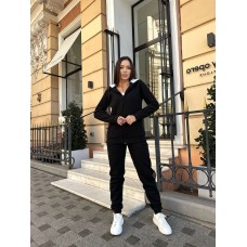 Костюм утепленный мехом черный