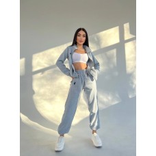 Спортивный костюм  дизайн трехнитка на флисе меланж