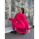 Костюм “PINK GALAXY” Кофта свободного кроя+Брюки с высокой посадкой малина