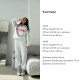 теплый костюм свободного кроя (кофта с накатом+воротником на молнии+брюки) красный
