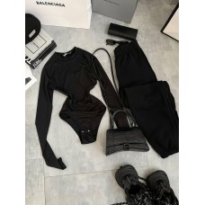 Костюм: боди микродайвинг + джогеры двухнить черный