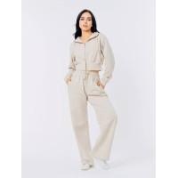костюм (кофта+штаны палаццо) двухнитка молочный