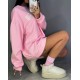 Теплый удлиненный свитшот OVERSIZE и высокие натуральные носочки с трендовым лого барби
