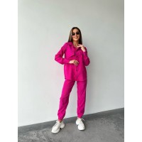 Костюмиз вельвета (рубашка с накладными карманами+брюки низ на манжетах) барби