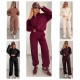 Спортивный костюм (кофта с воротником стойкой на молнии+брюки со стрелками+низ на резинке) бордо