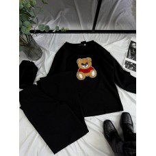 Удобный Костюм Мишка (кофта+штаны) черный