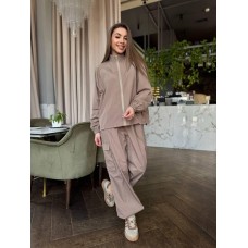 Спортивный костюм (кофта с фиксатором+штаны) кофе с молоком