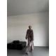 Женский велюровый костюм (кофта с капюшоном+затяжками по низу+свободные брюки)