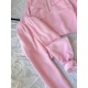 Флисовый костюм (кофта с накладными карманами+воротник на молнии+брюки) розовый