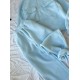 Флисовый костюм (кофта с накладными карманами+воротник на молнии+брюки) голубой