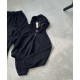 Костюм из меха барашка (худи на резинке по низу+воротником на молнии+брюки с карманами) черный